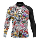 Rash Guard Men's Surfing Long SLeeve Shirts Lycra Surf Traje De Baño Manga Larga Swimsuit Upf 50+ Performance Swimimng Clothing