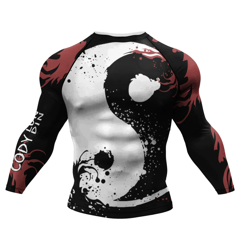 Cody Lundin Men Cool Fighting Wear jiu jitsu BJJ Boxing Rashguard Custom Grappling Kicboxing Club Uniforms Compression Gym Tees