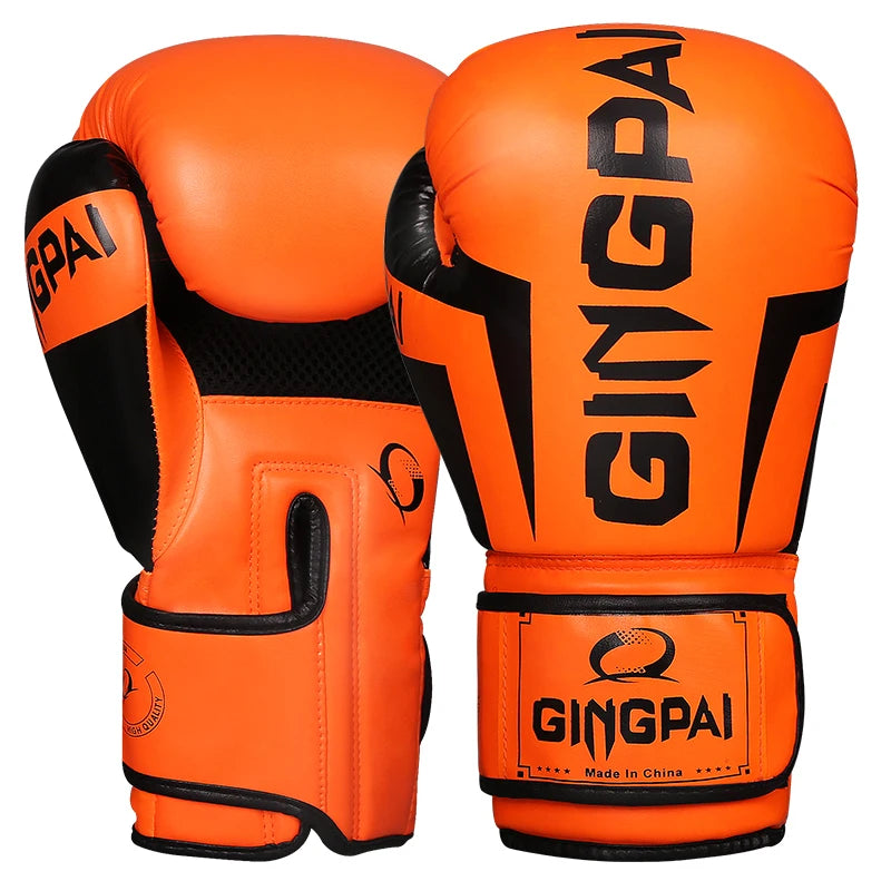 GINGPAI Hot Sale Professional Boxing Gloves Adult Men and Women Adolescent Muay Thai MMA Gloves Children Gloves Sports Equipment
