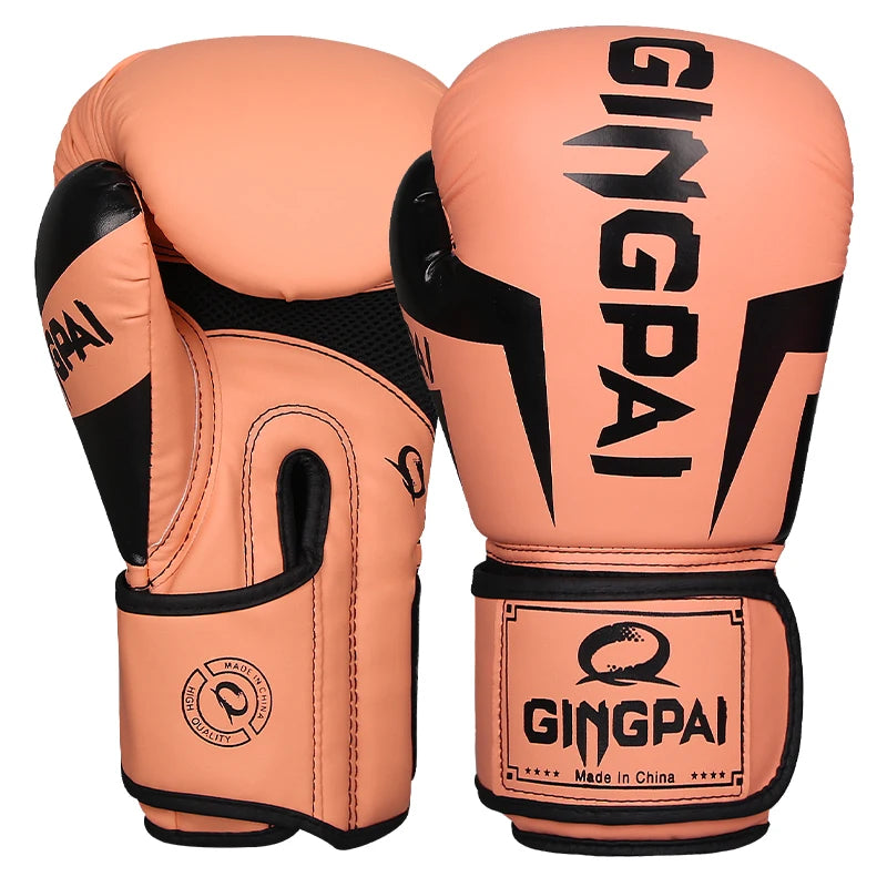 GINGPAI Hot Sale Professional Boxing Gloves Adult Men and Women Adolescent Muay Thai MMA Gloves Children Gloves Sports Equipment