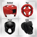 Boxing Helmet Leather Karate Muay Thai Sanda Training Adults Kids Head Guard Taekwondo Helmets Full-Covered Thickened Men Women
